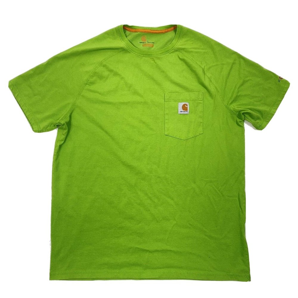 Carhartt 100410 351 Force Relaxed Midweight Short Sleeve Pocket T-Shirt L Green